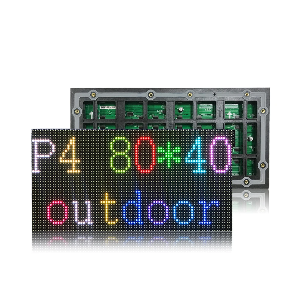 

P4 SMD 3IN1 RGB full color led display module,outdoor LED panel, 1/10 scan 320*160mm, text, pictures, video show