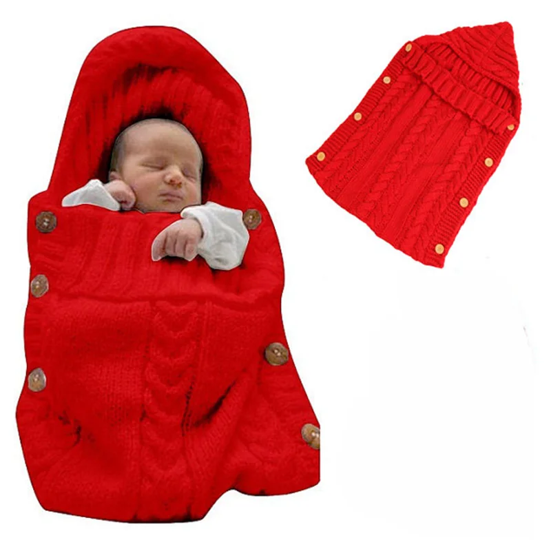 

Baby Knitting Wool Sleeping Bag Button Photography Blanket Trolley Sleeping Bag Baby Newborn Sleeping Bags Autumn Winter