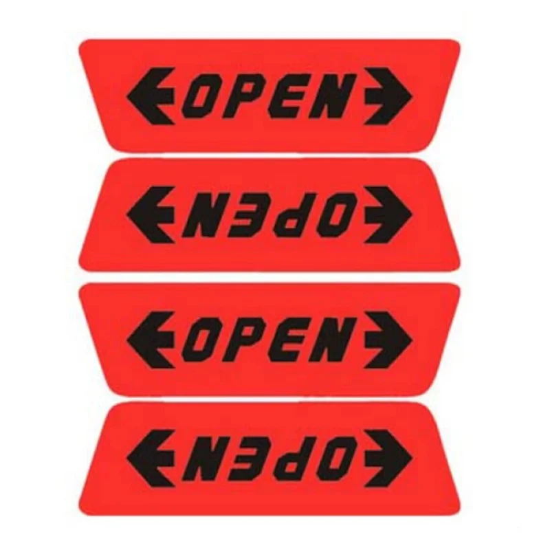 Yukiko 4PCS//SET Car Styling Warning Car Sticker Door To Open The Door Crash Sticker