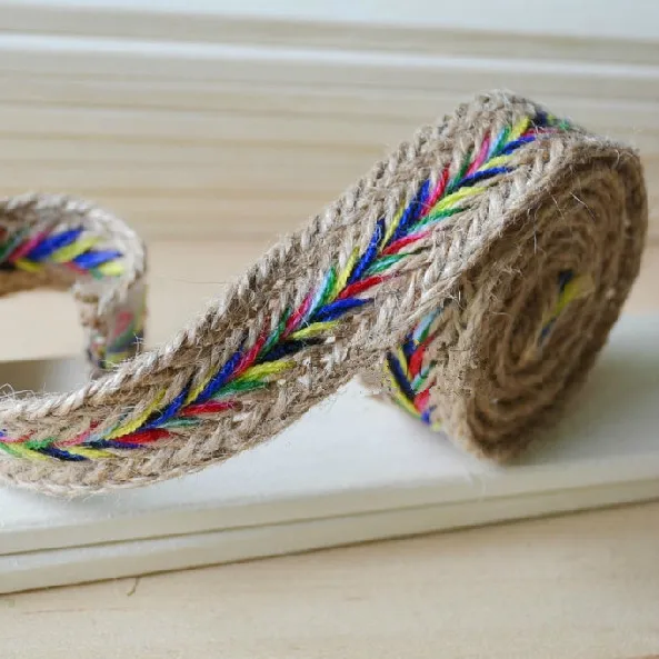 Handmade knitted cord decoration diy hemp rope bag webbing hemp ribbon