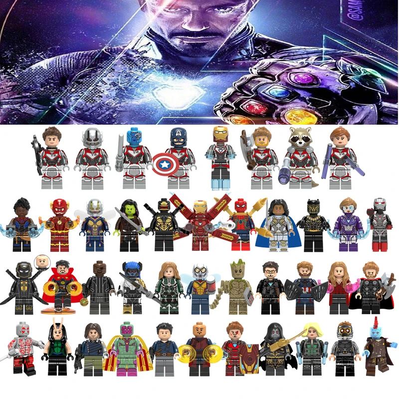 

Marvel Avengers 4 Endgame Captain America Iron Man Thanos Hulk Legoelys Building Blocks Figures Toys For Kids