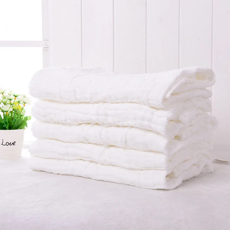 100 Cotton 6 Layers Solid Color Baby Bath Towel Muslin Towels Newborn