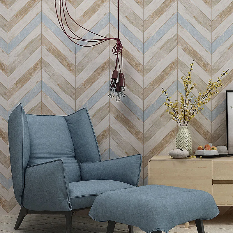 Retro Nordic Wood Wallpaper 3D Embossed Wood Texture Wall Paper Living Room Bedroom Clothing Store Non-Woven Wall Covering Rolls Retro Nordic Wood Wallpaper 3D Embossed Wood Texture Wall Paper Living Room Bedroom Clothing Store Non-Woven Wall Covering Rolls