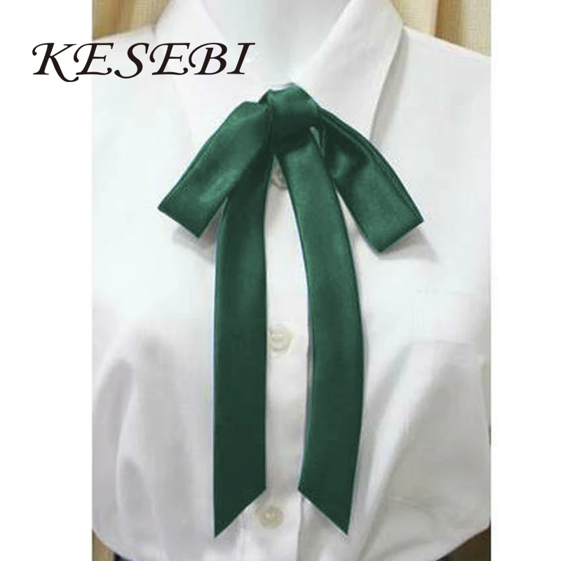 Kesebi женский высококачественный шелковый галстук-бабочка, Униформа, удлиненные галстуки-бабочки для девочек, школьные галстуки-бабочка шейные платки