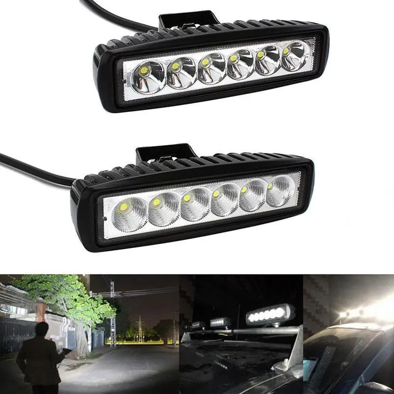 

18W Flood Cree LED Light Work Bar Lamp Driving Fog Offroad SUV 4WD Boat Truck Sense Light