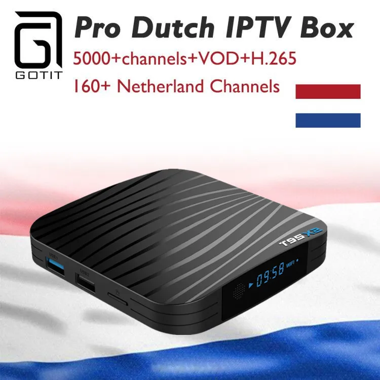 

Dutch IPTV Box T95X2 Android 8.1 H.265 Smart TV box with Arabic USA UK Nordic Denmark Switzerland 5000 PayTV & 5000+ VOD IPTV