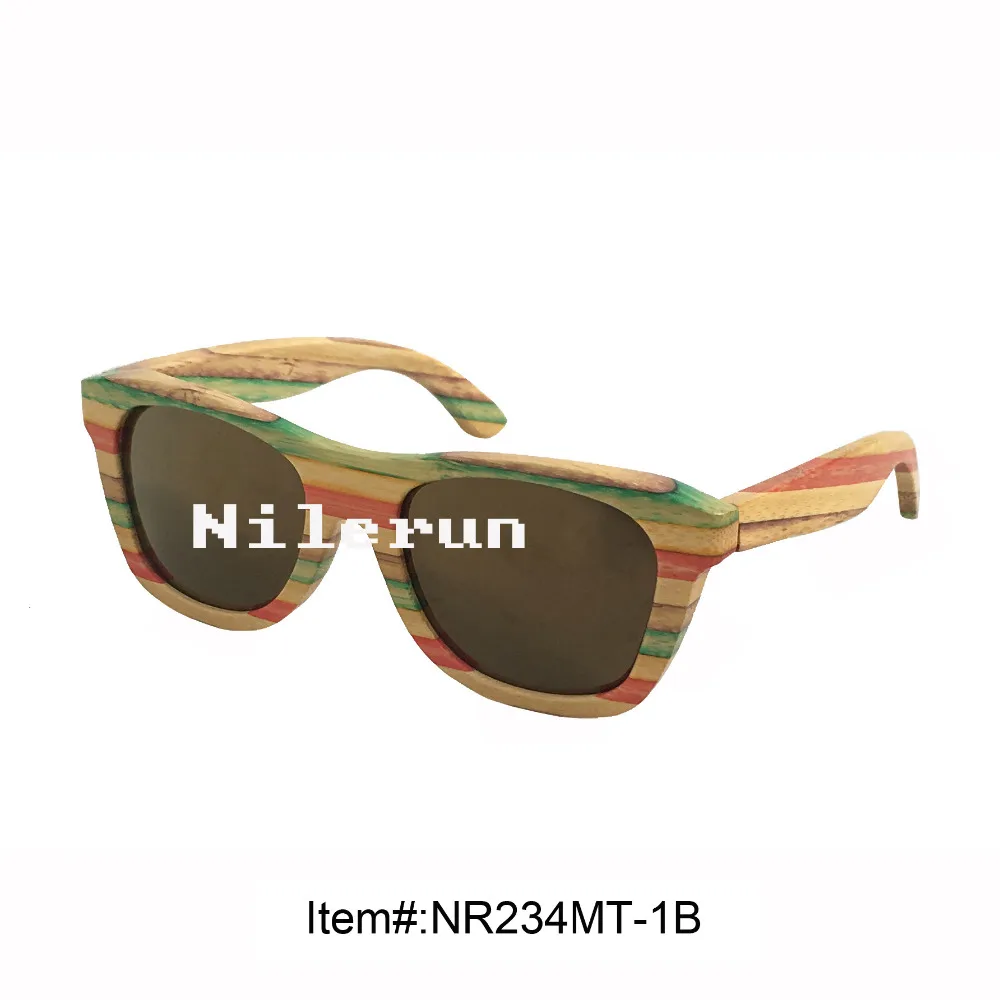 

multi color bamboo sunglasses