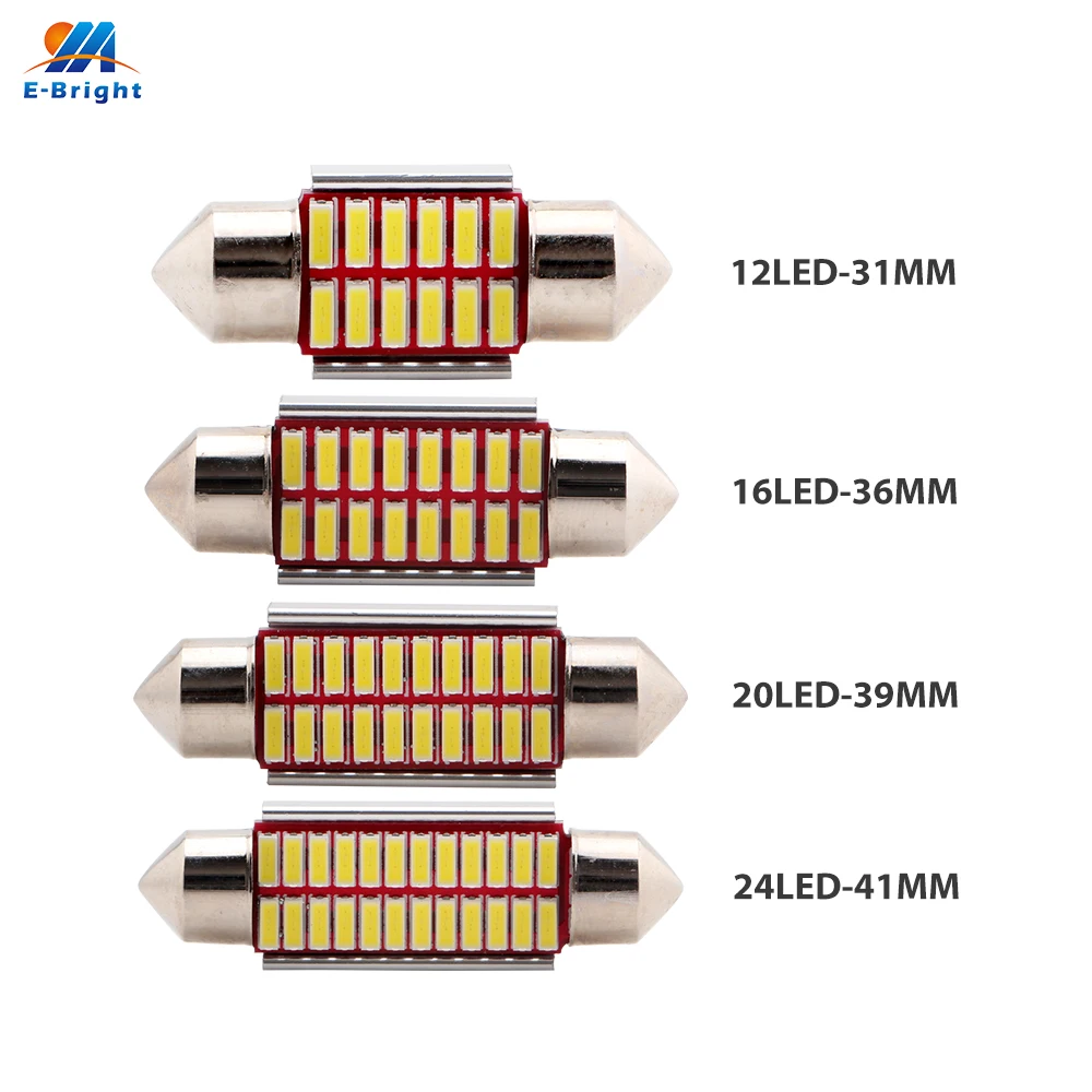 200X4014 Smd ошибок чистый белый лампы светодиодная гирлянда 31 мм 36 мм/39 мм/41 мм C5W C10W Canbus автомобильная лампа на дверь лампа для чтения