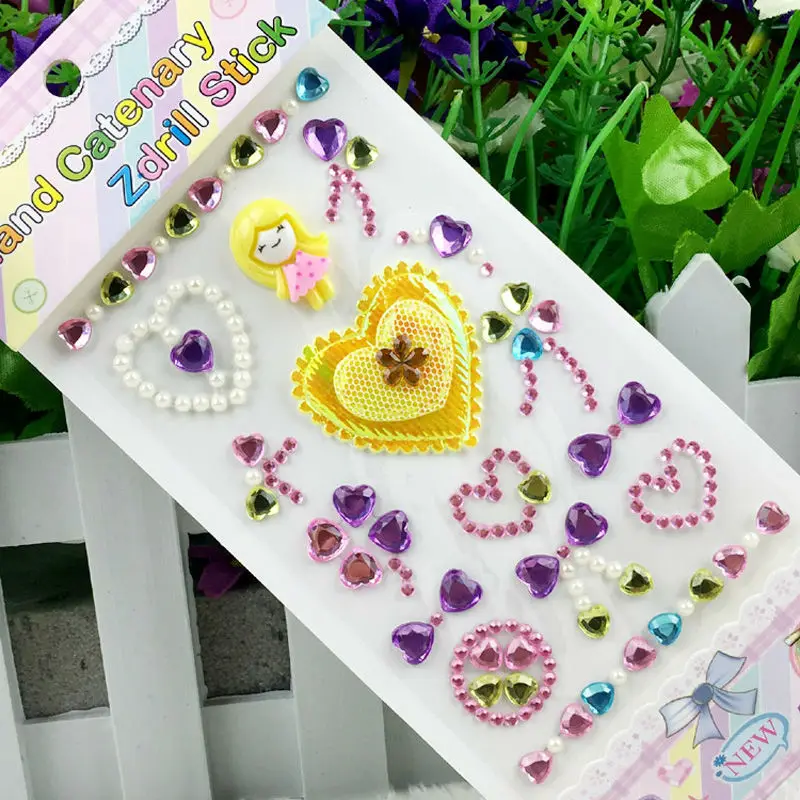 The new children's sticker DIY acrylic diamond rhinestone diamond stickers cartoon stickers children