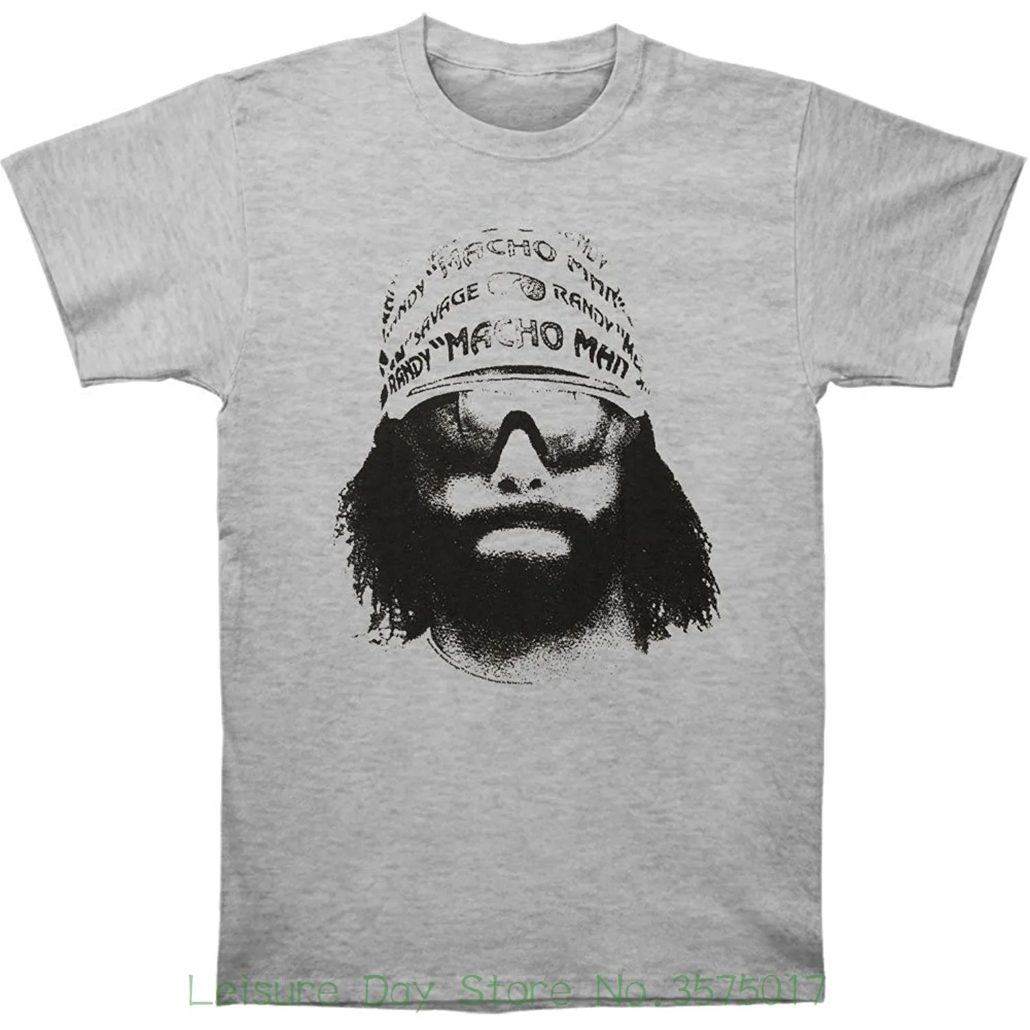 Design T Shirts Casual Cool Macho Man Men's Face Slim Fit T shirt Gray