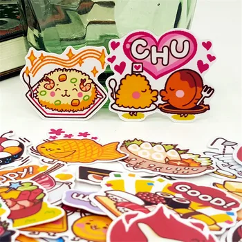 

40 pcs Cartoon foo scrapbooking Stickers Laptop Sticker Decor Fridge Skateboard Ppaper Stickers For Travel Suitcas diy tool