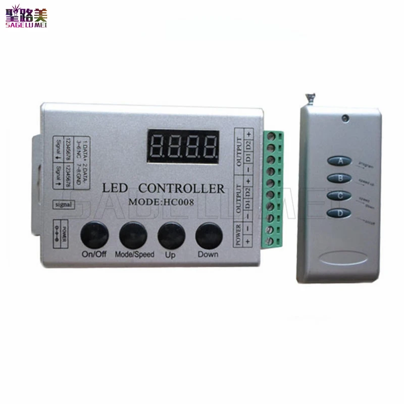 DC12V 4Keys HC008 programmable rgb led pixel controller,control 2048