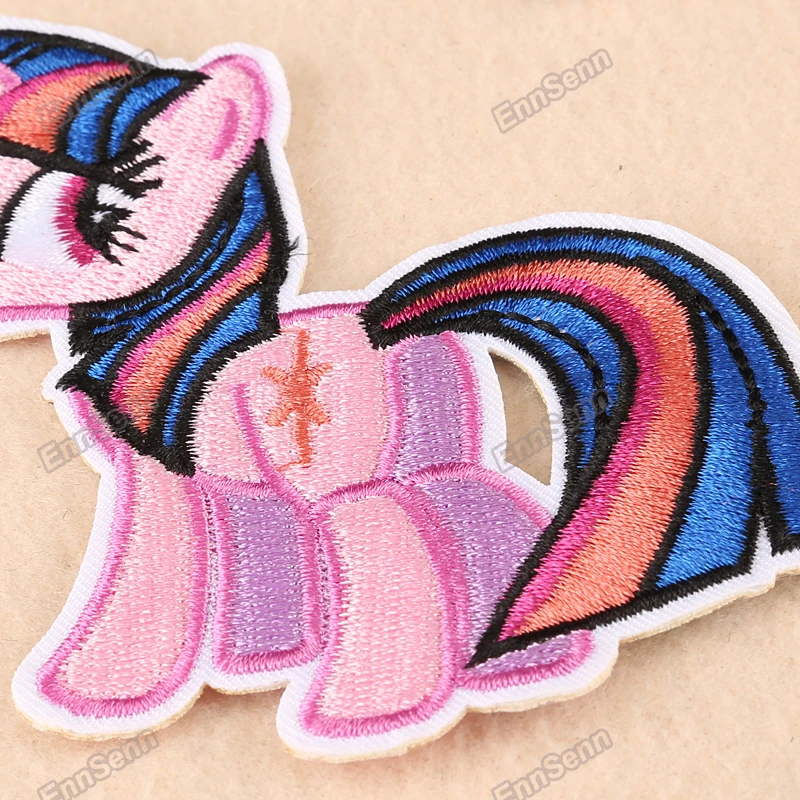 6 шт./лот нашивки My Little Horse для одежды Приклеивание утюгом вышитые тканевые значки