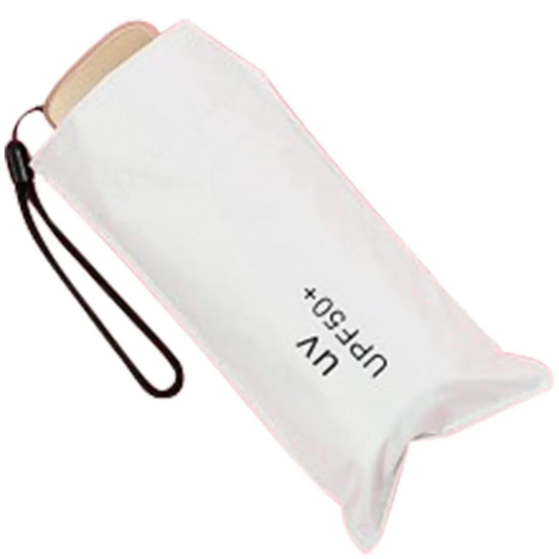 Модный портативный мужской зонт, мини карманные зонтики с защитой от ультрафиолетовых лучей, непромокаемые складные дамские маленькие пятикратные солнцезащитные зонты - Цвет: white