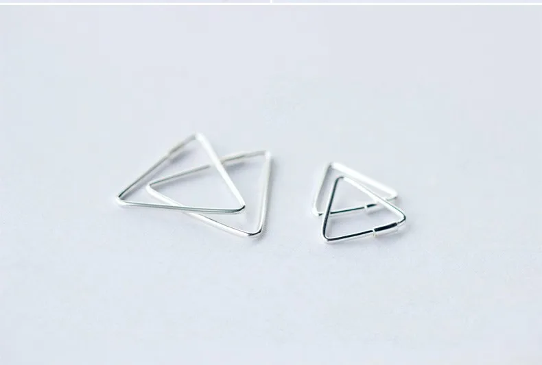 SRCOI 925 стерлингового серебра минималистичные геометрические корейские сережки-шпильки телевизионная драма простой стиль квадратные серьги для женщин Горячая Распродажа