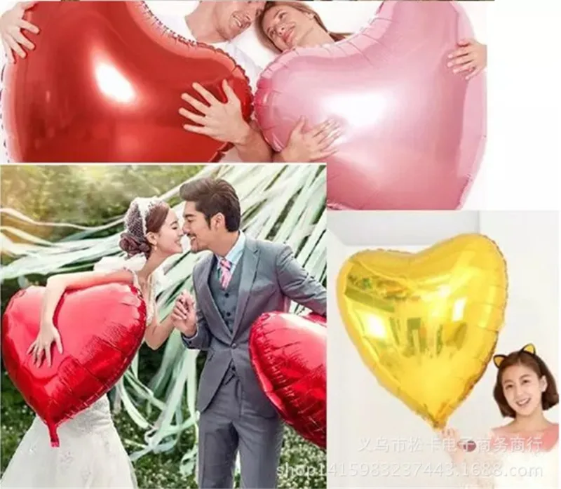 1pc 36-inch Pentacle Heart-shaped Aluminum Foil Balloon Wedding Room Decoration Birthday Party Surprise Floating Helium | Дом и сад