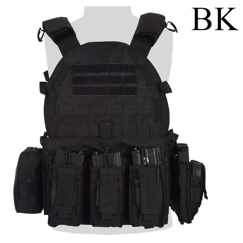 SINAIRSOFT тактический жилет страйкбол открытый охотничий штурмовой CS военный армейский Молл дампа боевой Журнал Мешок тела жилет LY1807 - Цвет: BK