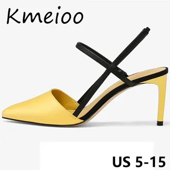 

Kmeioo US Size 5-15 2018 New Fashion High Heels Pointed Toe Pumps Women Sandals Thin Heel Classic Sexy Prom Wedding Shoes