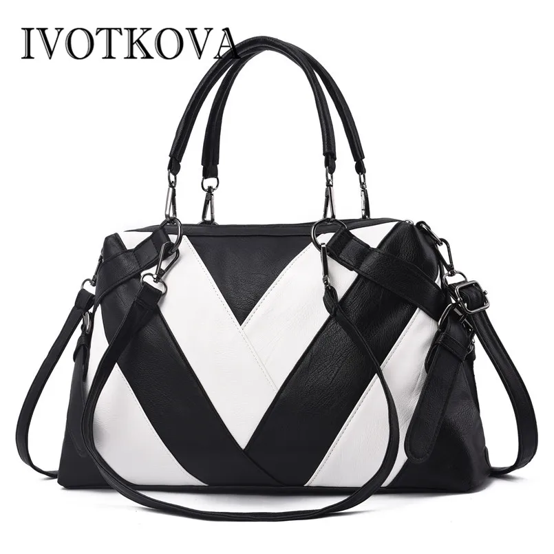 

IVOTKOVA Leather Bags For Women 2019 Luxury Handbags Women Bags Designer Big Tote Hand Bag Chain Leather Handbag Set Bolsa Femin