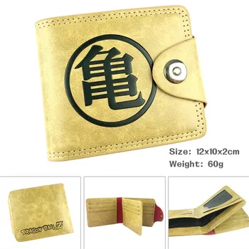 

Dragon Ball Son Goku Z Cartoon Anime Men Wo Boys Girls Short Leather Hasp Button Wallet Purse Money Holder