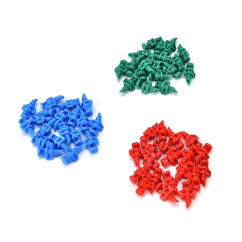 

10Pcs Machine Hydroponic Garden Watering Systems Refraction Atomization Nozzle Green 180 Degrees/red 360 Degrees/blue 90 Degrees