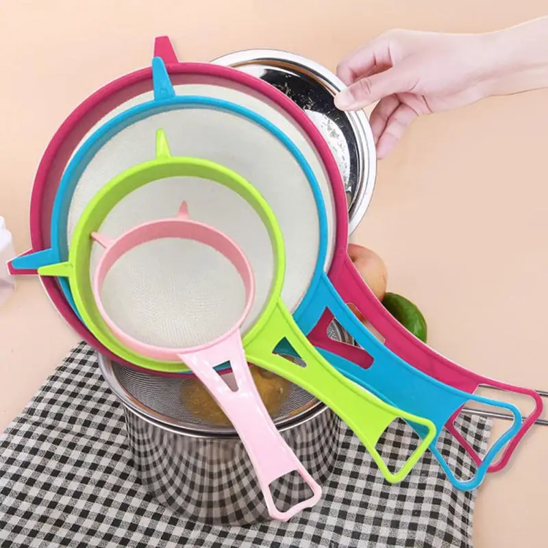 4pc/Set Plastic Kitchen Strainer Sieve Multi Purpose Colander Set Four