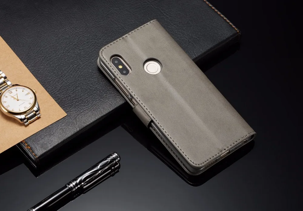 Coque чехол для Xiaomi Redmi Note 4 4A 4X5 5A 6 6A Plus Pro Prime Y1 mi A1 A2 с роскошным Ретро полиуретановым откидным бумажником, чехлы для телефонов