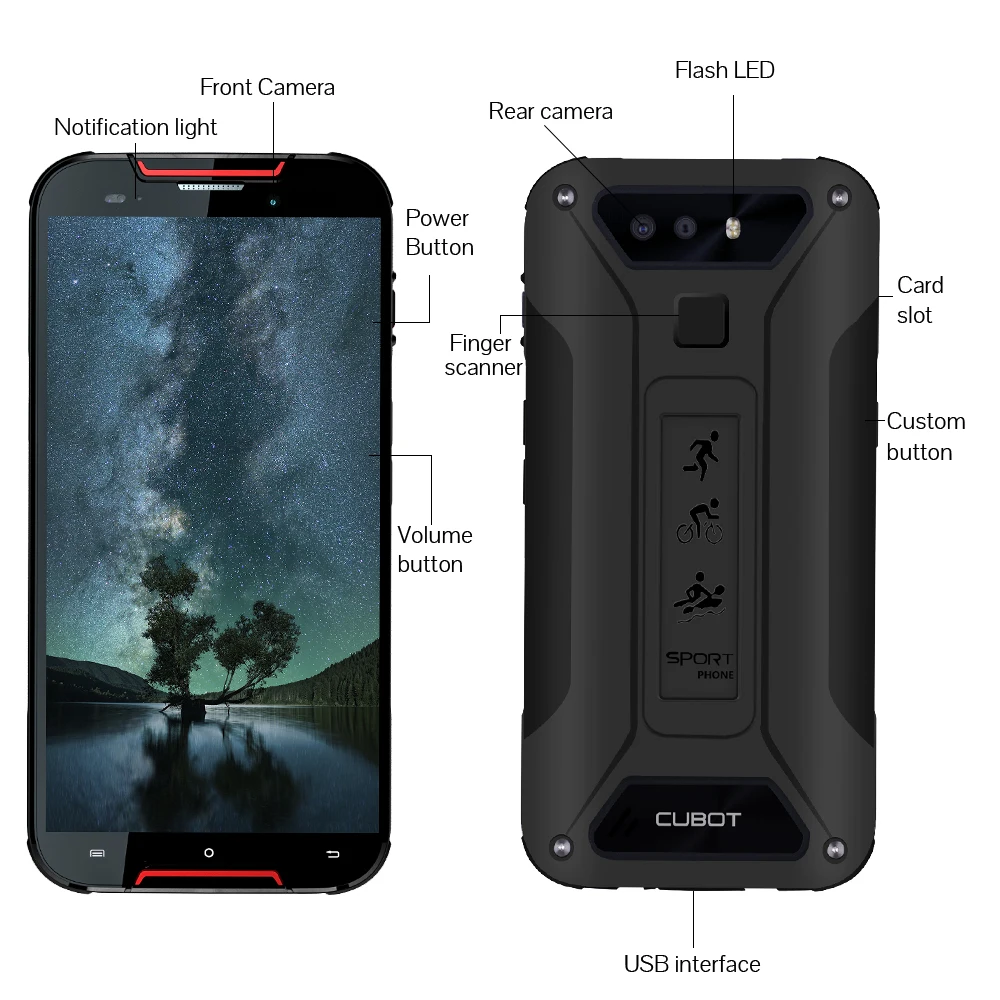 Cubot Quest Lite IP68 Sports Rugged Phone MT6761 5.0