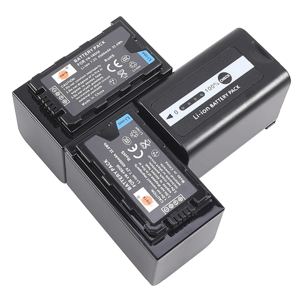 DSTE 3PCS VW VBD58 li ion Battery Pack for PANASONIC AJ PX270 AJ