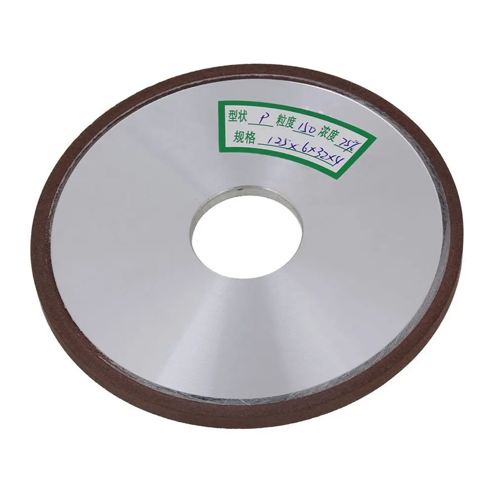 125x6x32mm Flat Disc Straight Silver Diamond Aluminum Resin Grinder Grinding Wheel with 150