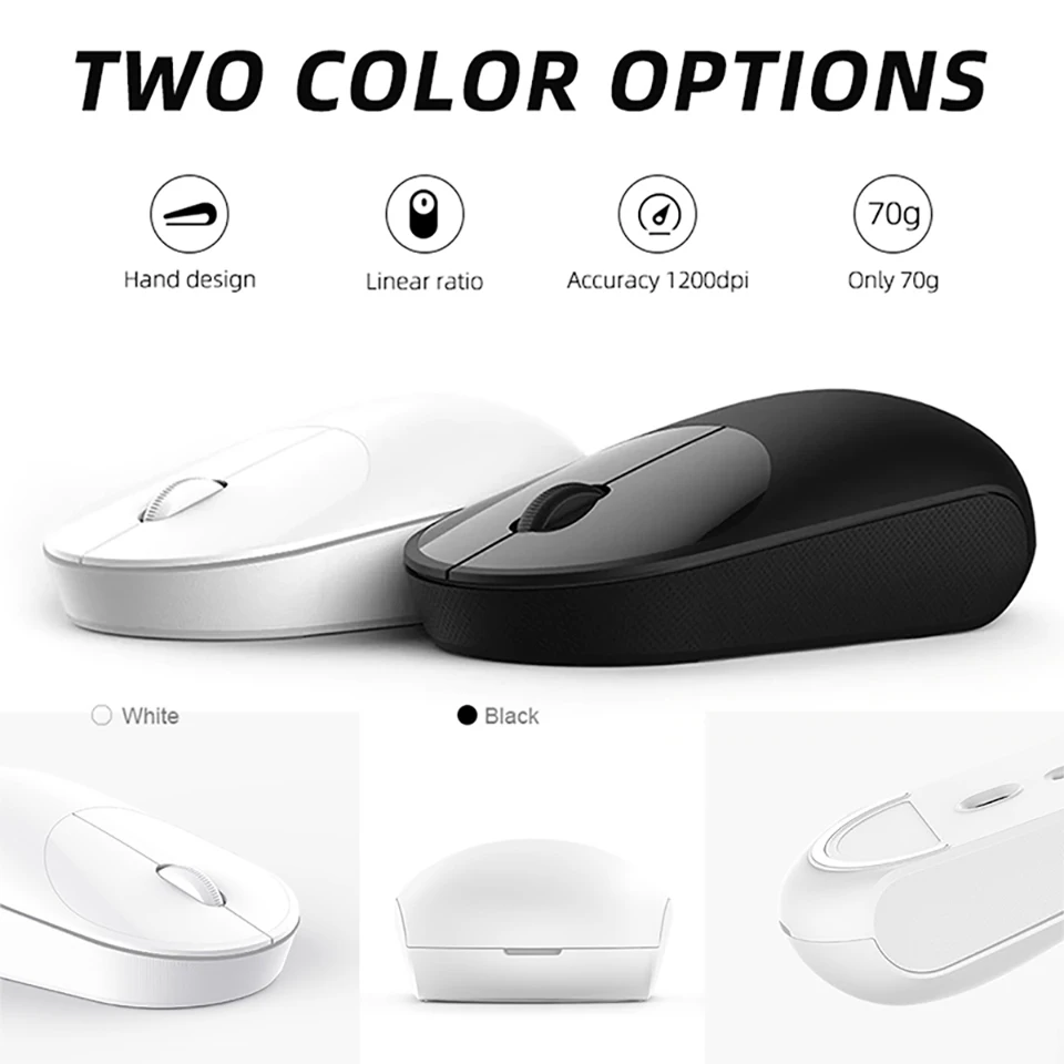 Original Xiaomi Wireless Mouse Youth Edition 1200dpi 2.4Ghz Optical Mouse Mini Portable Mouse For Macbook Laptop Notebook Mouse (5)
