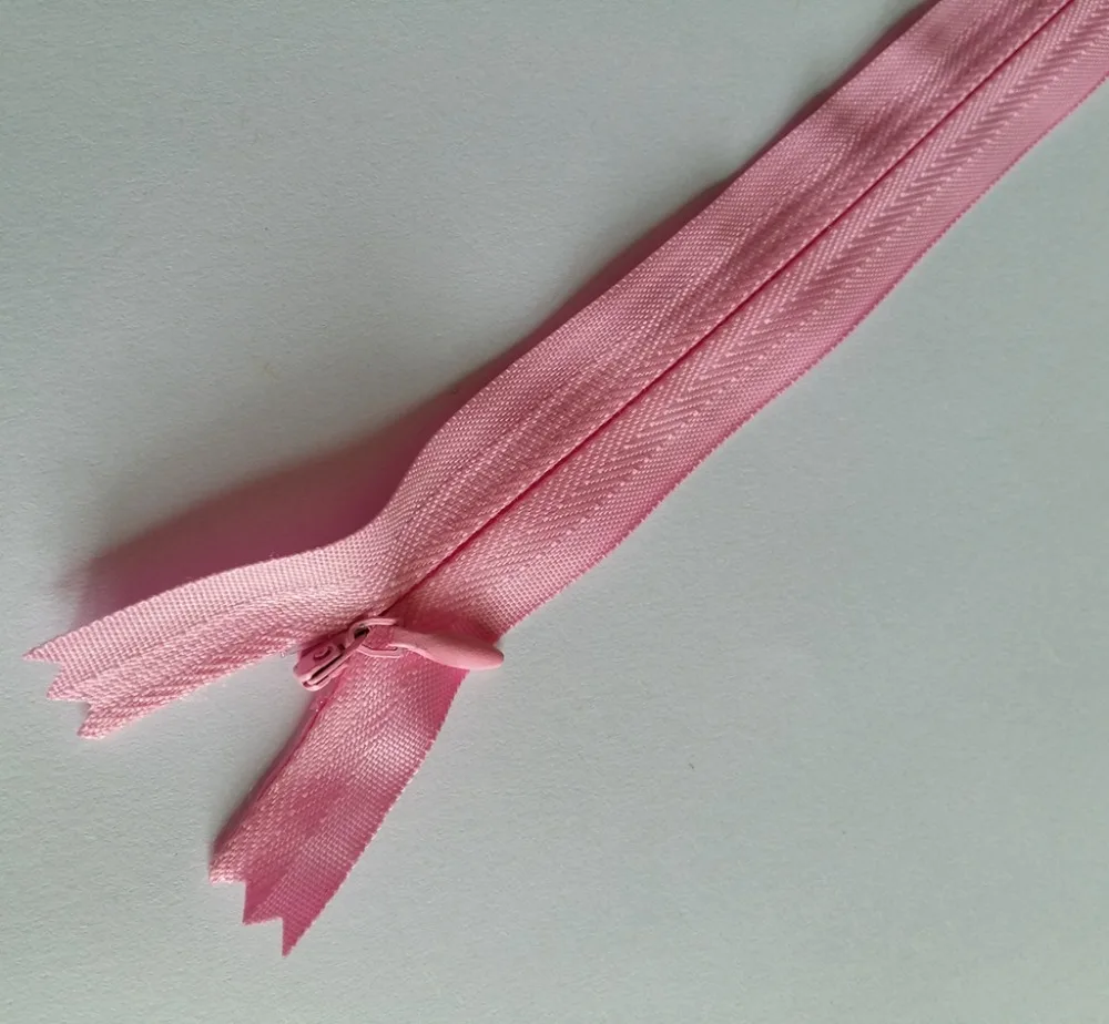 20pcs Pink Invisible zipper 28CM length Back cushion Skirt Hidden