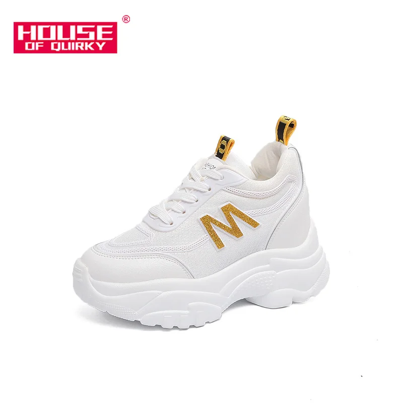 

Casual Platform Women Sports Shoes Fashion Wedge Women Vulcanized Shoes Outdoor Lace-up Shoes Women Waterproof Platform Letter
