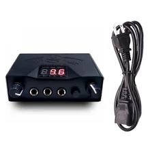 Профессиональный источник питания для татуажа, профессиональный цифровой двойной черный источник питания для татуажа, комплект с 1 зажимом шнура