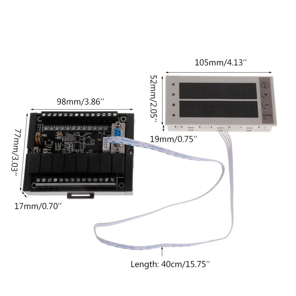 PLC FX1N-20MR& рельса Тип Корпус& PLC Дисплей релейный модуль задержки пуска модуль 10-28V