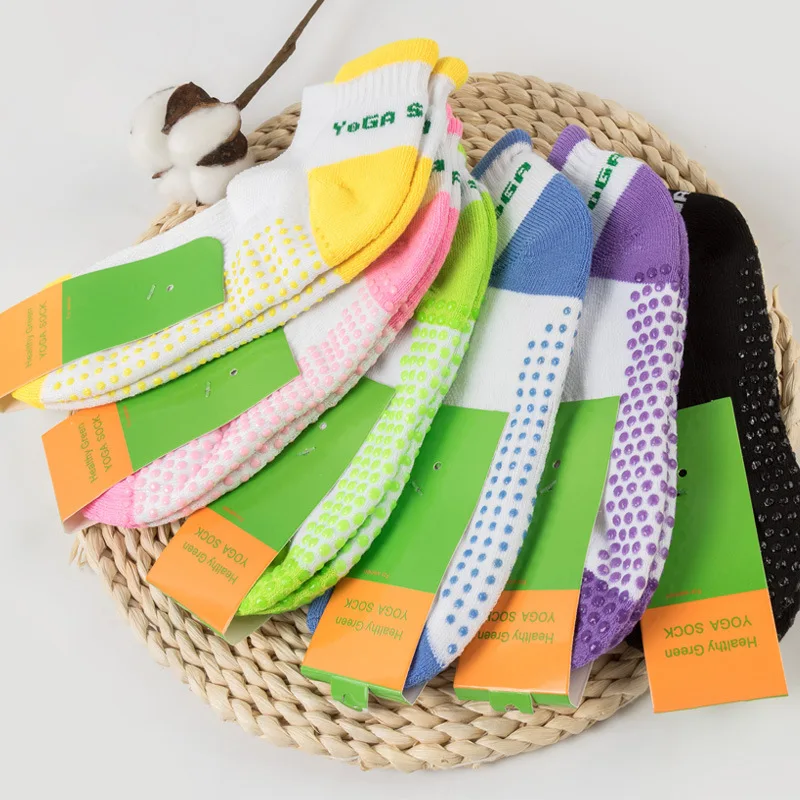 Women Fitness Professional Yoga Socks Anti Slip Rubber Dots Sports Indoor Exercise Socks Latex Pilates yoga socks