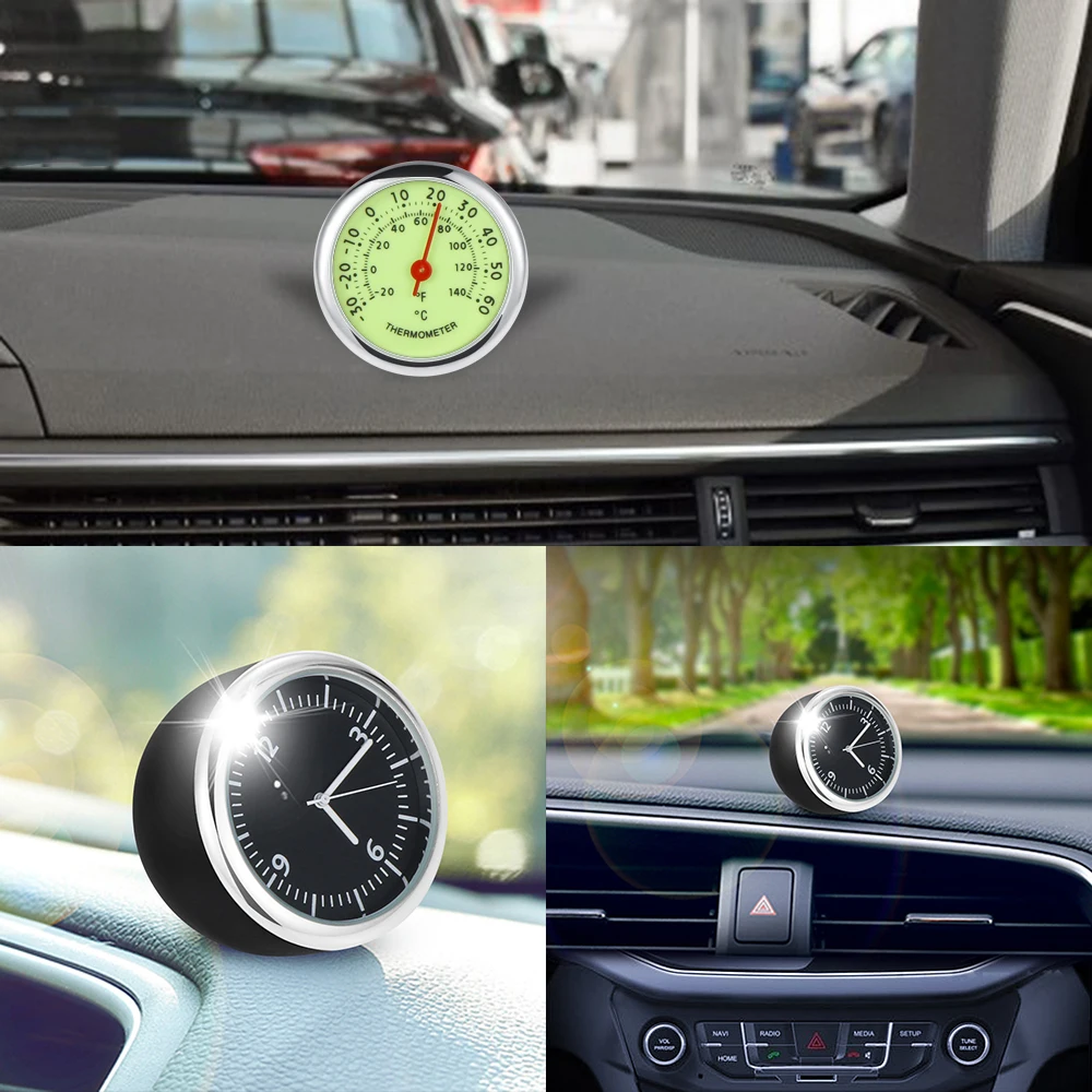 Автомобильный цифровой термометр/часы светящиеся часы кварцевые часы интерьерные термометр приборная панель метр автоматические часы универсальные светящиеся