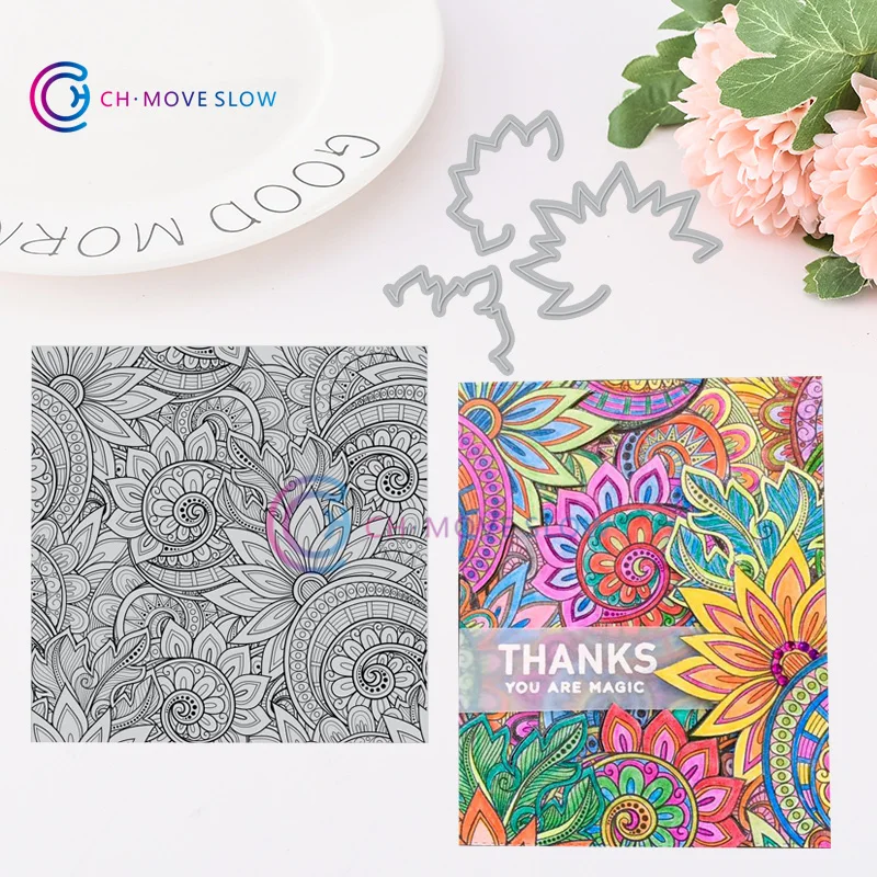 

CH ORNATE BACKGROUND Metal Cutting Dies and stamps DIY Scrapbooking Card Stencil Paper Craft Handmade Album Handbook Decoration