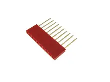 50pcs Red 11mm 2.54mm 10P Stackable Long Legs Female Header For Arduino Shield