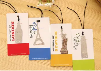 

Mini Vintage European American creative places of historic interest Eiffel Tower Bookmarks For Books Gift Creative Stationery