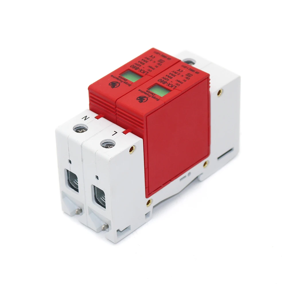 B60 2P 30KA ~ 60KA 275V AC SPD стабилизатор напряжения для дома защитное устройство защиты от