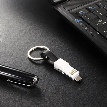 Thbelieve 3 USB ЕС Зарядное устройство с кабелями 5 В 1A Портативный заряд 3 в 1 небольшой брелок кабели для передачи данных iphone 7 6 плюс Тип C Micro - Тип штекера: Only 1PC Cable