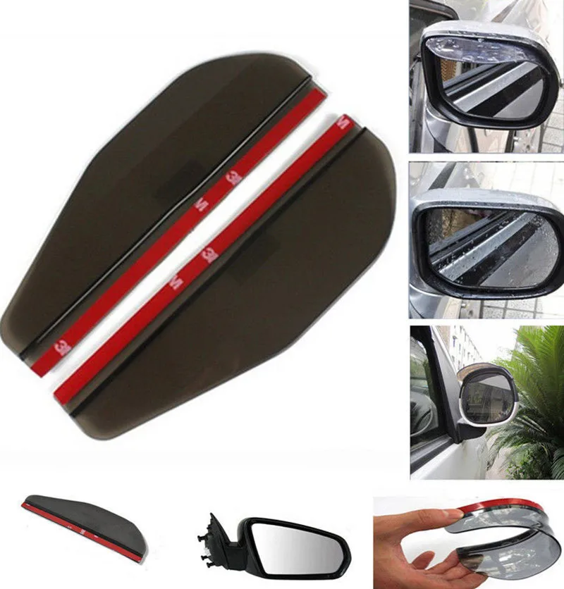 Universal Rear View Side Mirror Rain Board Sun Visor Shade Shield For Car Truck SUV (1 left+1