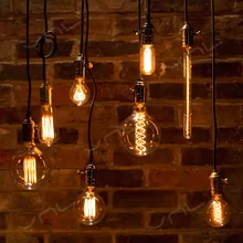 Edison Bulb E27 220V 40W ST64 A19 T45 G80 G95 G125 Incandescent filament bulb lighting Retro Edison Light Bulb