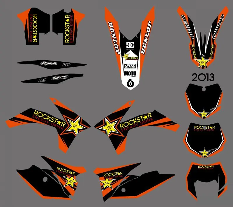 

Motorcycle Stickers Decals Graphics With Backgrounds For KTM EXC 125 200 250 300 350 450 500 2012 2013 XC All models 2011