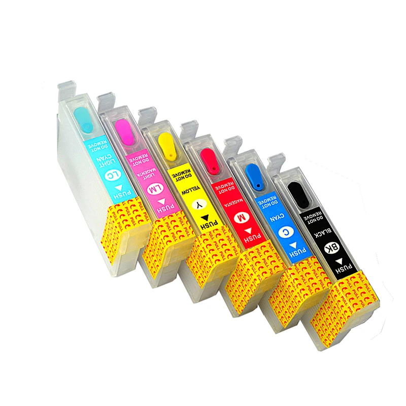 Vilaxh T0801-T0806 Refillable Ink Cartridge For Epson Stylus P50 R265 PX650 PX700 PX800 PX710 PX720 PX810 PX820 R360 RX560 printer supplies ink cartridge inkjet ink cartridge
