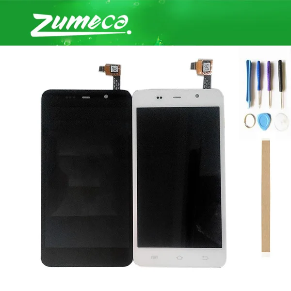 

High Quality For THL W200 W200C W200S LCD Display Screen+Touch Screen Digitizer Assembly White Black Color With Tape&Tool