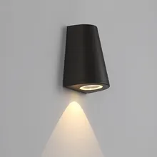 Наружное освещение Настенный светильник светодиодный фонарик 5 Вт IP65 Водонепроницаемый черный Алюминий потолочного светильника