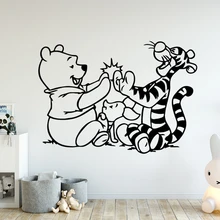 Современная Наклейка на стену в виде медведя для гостиной, спальни, съемная наклейка, украшение для дома, украшение для детской комнаты