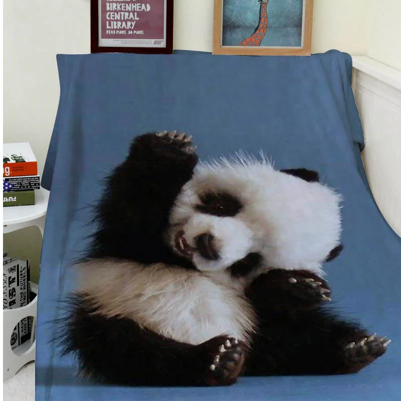

Blankets Comfort Warmth Soft Cozy Air conditioning Easy Care Machine Wash Funny Giant Panda
